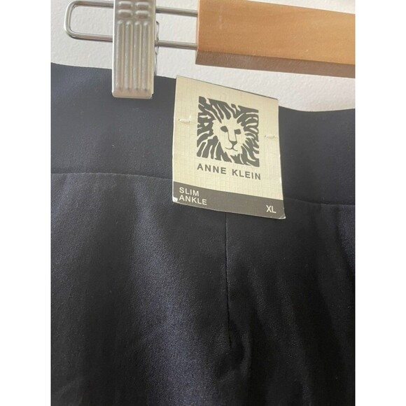 NEW ANNE KLEIN Woman’s Slacks Size XL BLACK Pull On Slim Ankle Pants - Picture 4 of 8
